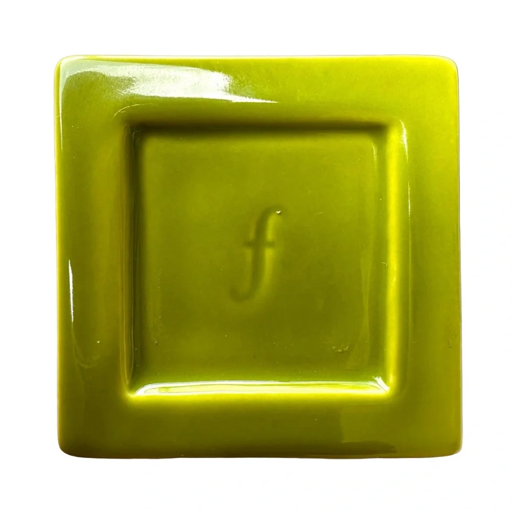 TEA FORTE Ceramic Tea Bag Tray Holder (pair of 2) Green